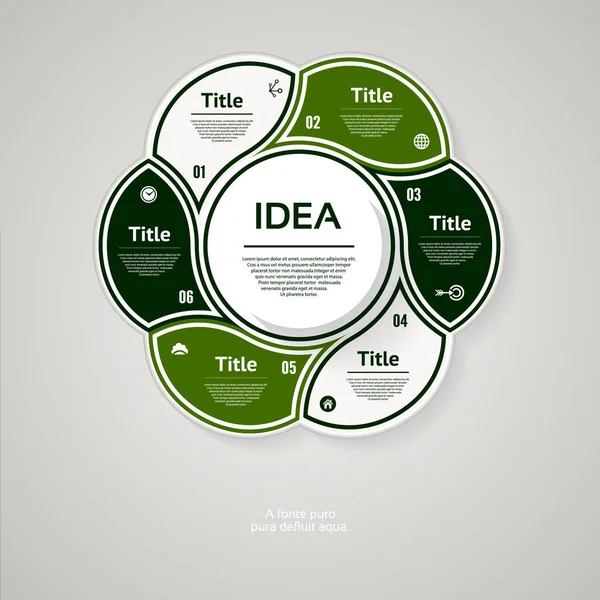 Vector Circle Infographic Template Diagram Graph Presentation Chart Business Concept — Stock Vector