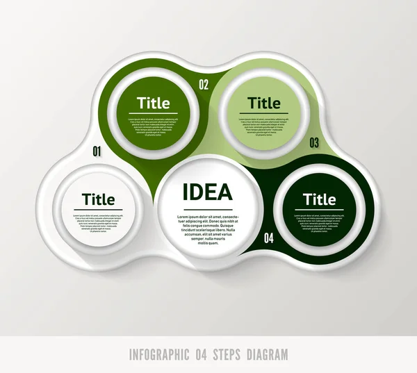 Infografía Del Círculo Vectorial Plantilla Para Diagrama Gráfico Presentación Gráfico — Vector de stock