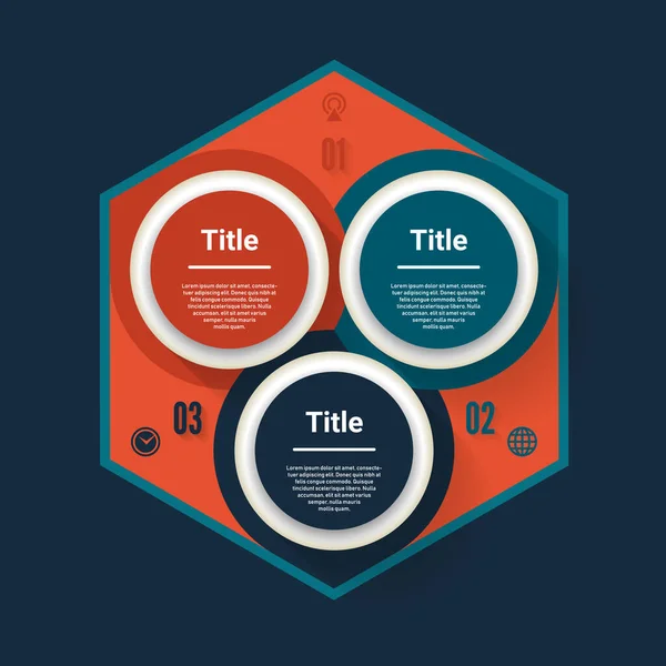 Infografía Del Círculo Vectorial Plantilla Para Diagrama Gráfico Presentación Gráfico — Archivo Imágenes Vectoriales