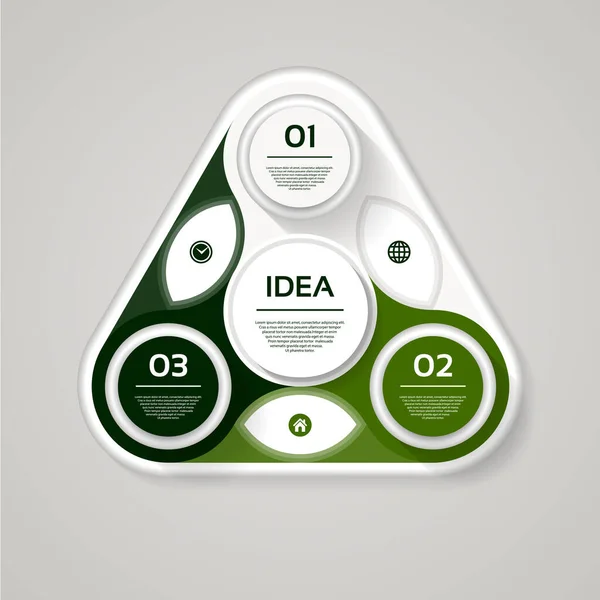 Vectorcirkel Infographic Model Voor Diagram Grafiek Presentatie Grafiek Bedrijfsconcept Met — Stockvector