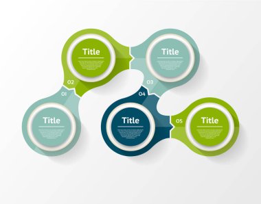 Daire Infographic vektör. Diyagramı, grafik, tanıtım ve grafik şablonu. iş kavramı 5 seçenekleri, parçalar, adımları veya işlemler. arka plan