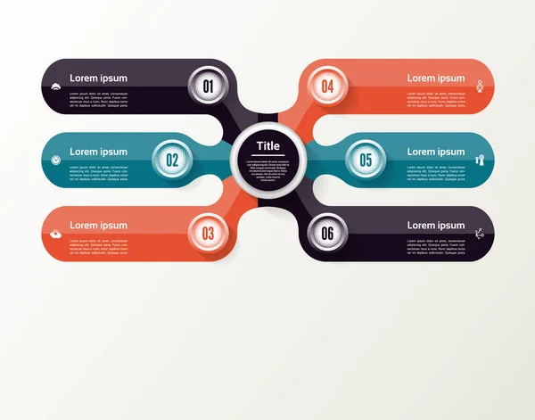 Plantilla Infografía Vectorial Para Diagrama Gráfico Presentación Gráfico Concepto Negocio — Archivo Imágenes Vectoriales