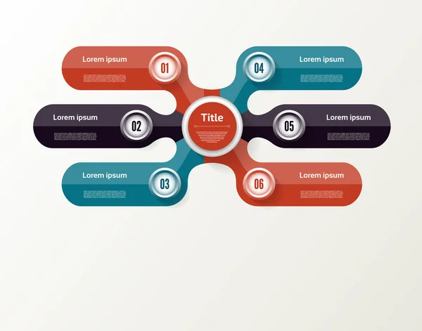 Modelo Infográfico Vetorial Para Diagrama Gráfico Apresentação Gráfico Conceito Negócio — Vetor de Stock