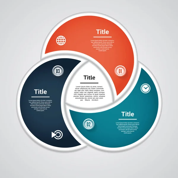 Infografía Del Círculo Vectorial Plantilla Para Diagrama Gráfico Presentación Gráfico — Vector de stock