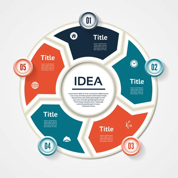 ベクトル進行の背景 ダイアグラム グラフ プレゼンテーション チャートのテンプレート 5つのオプション またはプロセスを含むビジネスコンセプト 抽象的な背景 第10話 ストックベクター