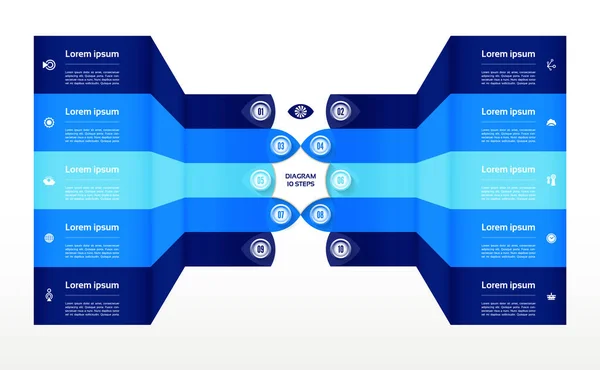 Plantilla Infografía Vectorial Para Diagrama Gráfico Presentación Gráfico Concepto Negocio — Archivo Imágenes Vectoriales