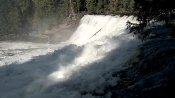 Helmcken Falls, det mest kända vattenfallet i Wells Gray Provincial Park i British Columbia, Kanada — Stockvideo