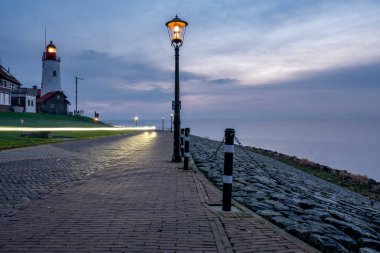 Urk Hollanda Flevoland, Liman ve deniz feneri küçük bir köy olan urk