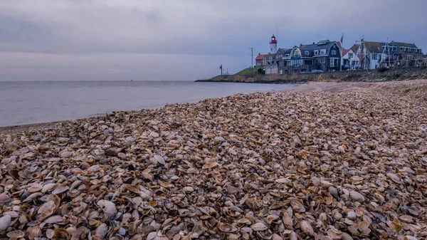 Urk Países Bajos Flevoland, Puerto y faro en el pequeño pueblo de urk —  Fotos de Stock