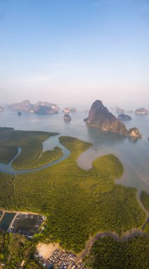 Sunrise Samet Nang She viewpoint Phangnga Bay Thailand 
