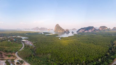 Sunrise Samet Nang She viewpoint Phangnga Bay Thailand 