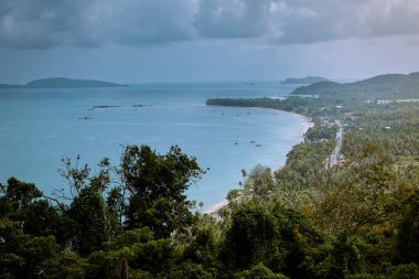 Chumphon Thailand, Khao Matsee Viewpoint view over ocean of Chumphon