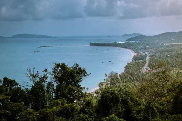 Chumphon thailand, khao matsee aussichtspunkt blick über meer von chumphon — Stockfoto