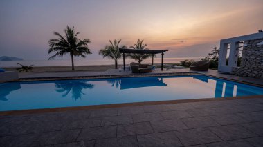 Chumphon Tayland, Tayland 'da gün batımı, lüks tatil.