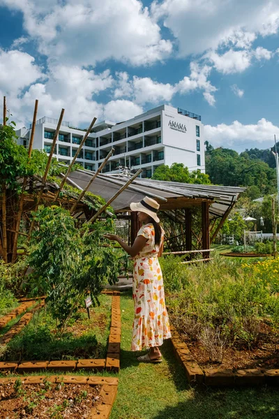 Krabi Thailand January 2020, An Eco friendly luxuri resort in Ao Nang whit a tropical garden around Anana Krabi — 스톡 사진