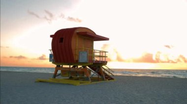 Miami plajı, Miami plajı, can kurtaran kulübesi, Miami plajı Florida.