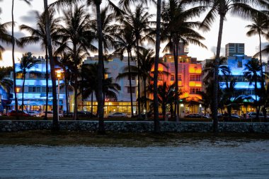 Miami Plajı, renkli Art Deco Bölgesi, Miami Florida