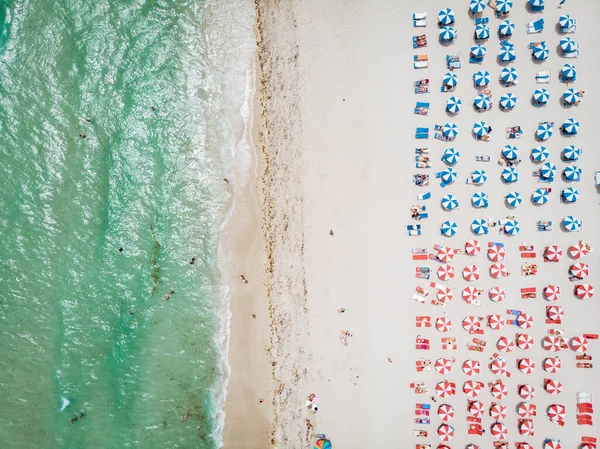 Miami Beach Florida, Miami plajı, Sout Beach Miami 'de insansız hava aracı manzarası.