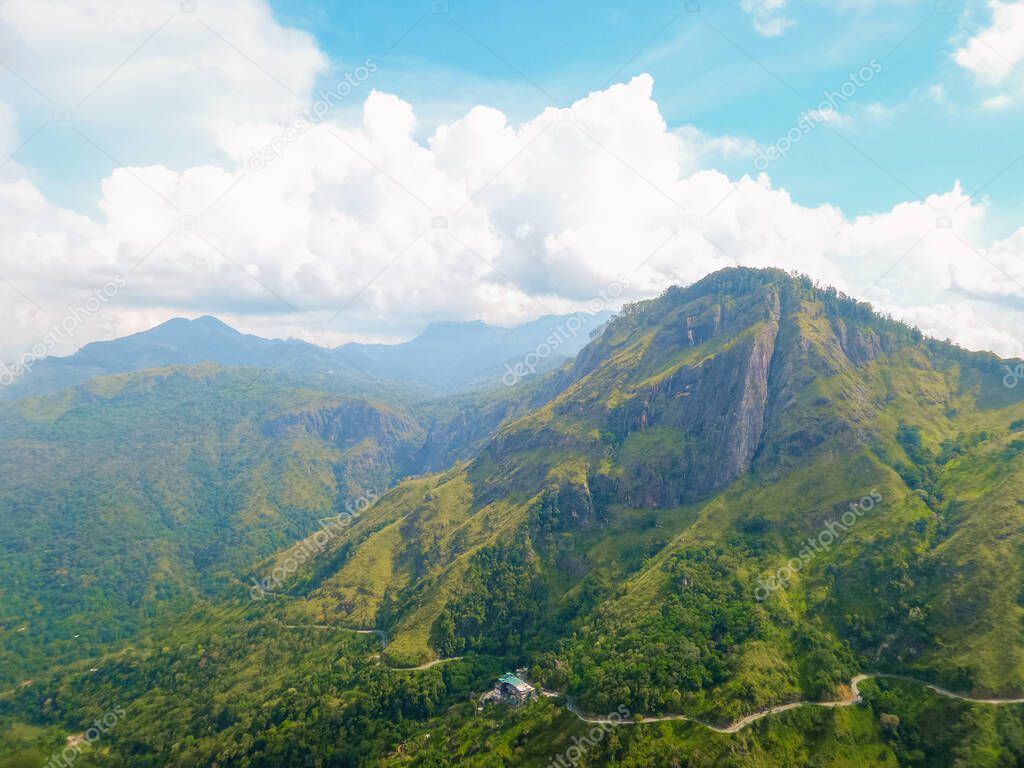 View from Little Adams Peak. Mountain landscape in Sri Lanka,Little Adams Peak Ella, Sri Lanka