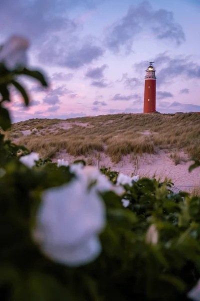 Texel Leuchtturm bei Sonnenuntergang (automatische Übersetzung) — Stockfoto