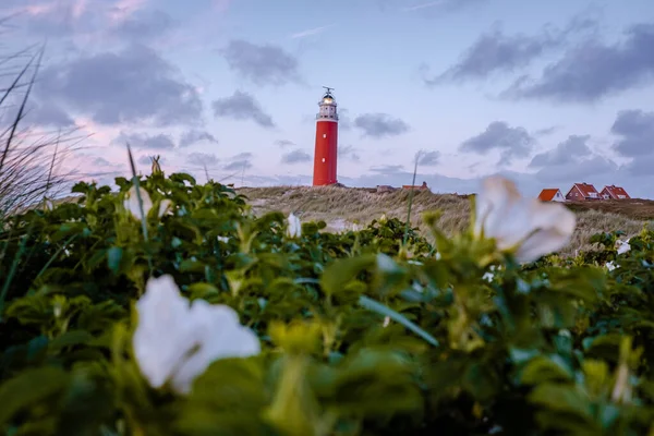 夕暮れ時のテセル灯台｜オランダ領テセル島 — ストック写真