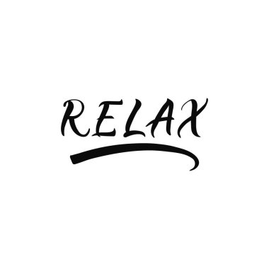 Rahat ol. Harfler. Kaligrafi vektör çizimi