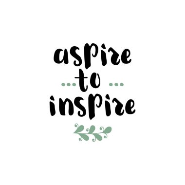 İlham verme arzusu. Mürekkep el yazısı. Modern fırça kaligrafisi. İlham verici grafik tasarım tipografi ögesi.