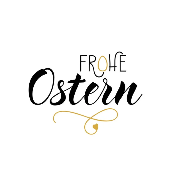 Der Deutsche Text Frohe Ostern Buchstaben Vektorillustration Element Für Flyer — Stockvektor