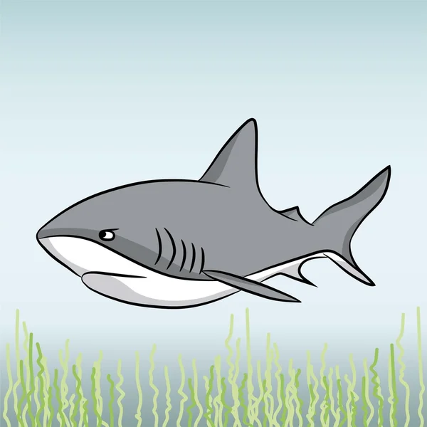 White shark swims Royalty Free Stock Vektory