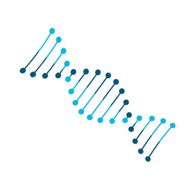 Beyaz arka plan üzerinde DNA işareti simgesi