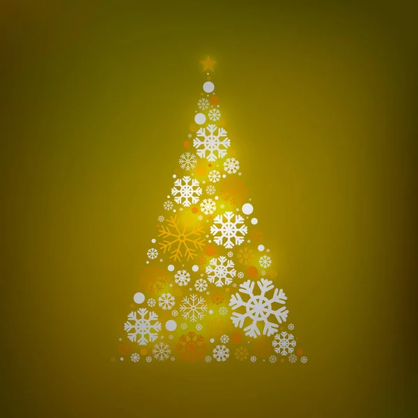 Árbol de Navidad estilo ligero — Vector de stock