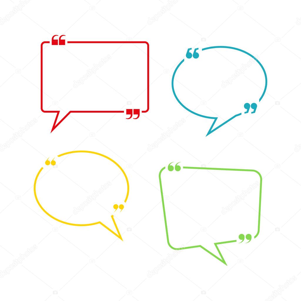 Speech bubbles with quotes