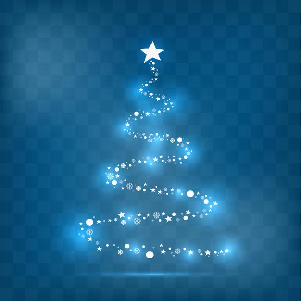 Árbol de Navidad estilo ligero — Vector de stock