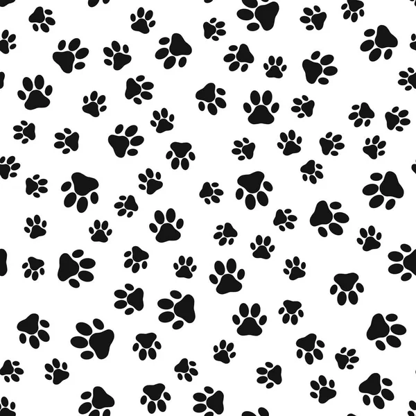 Impression de patte de chien sans couture — Image vectorielle