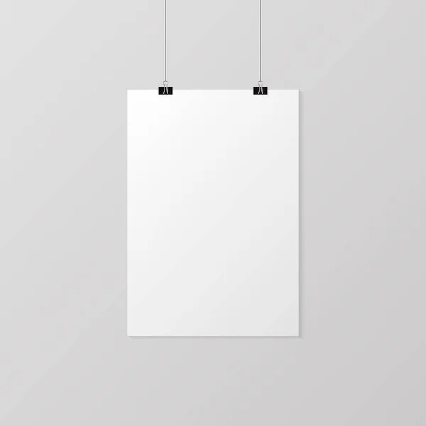 Bandiera poster bianco — Vettoriale Stock