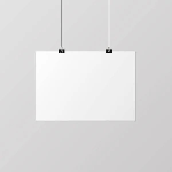 Affiche bannière blanche — Image vectorielle