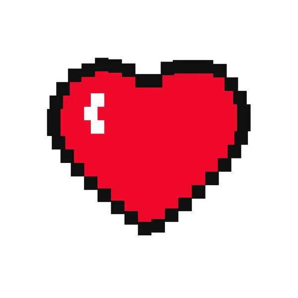 Piksel kalp simgesi — Stok Vektör