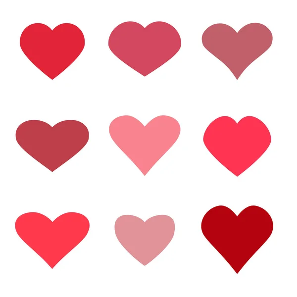 Hearts icon set — Stock Vector