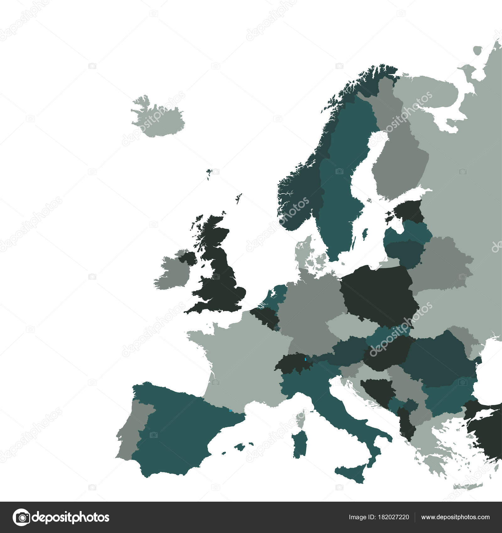 vektorová mapa evropy Vektorová mapa Evropy — Stock Vektor © AndrOm #182027220 vektorová mapa evropy