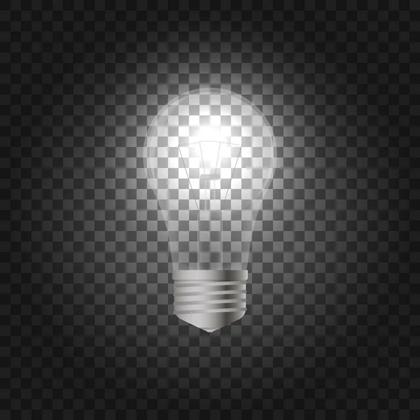 Realistic light bulb — Stock Vector