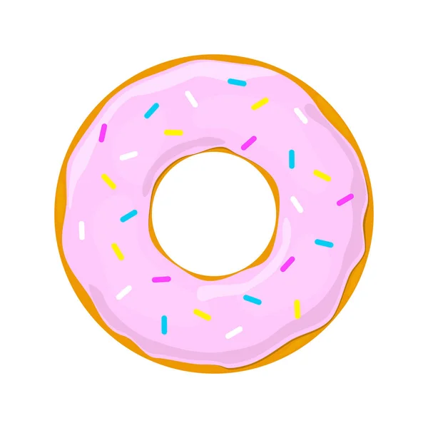 Donut ikon isolerad på ljus tillbaka. Vektor — Stock vektor