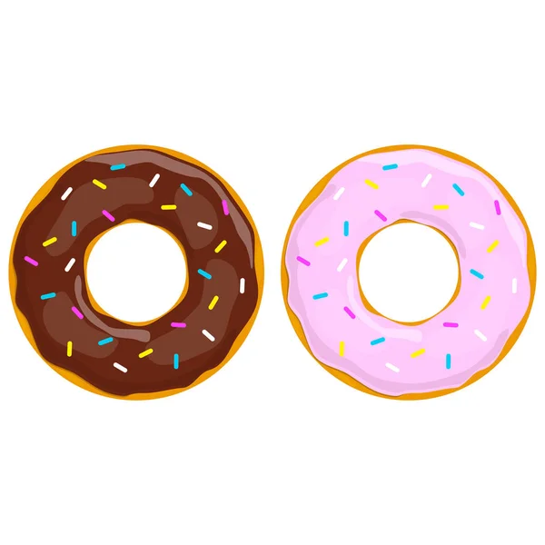 Donut pictogram geïsoleerd op licht terug. Vector — Stockvector