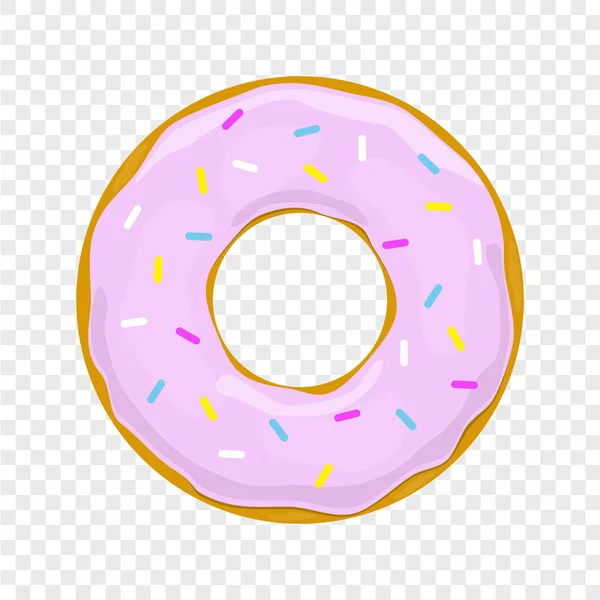 Donut pictogram geïsoleerd op licht terug. Vector — Stockvector
