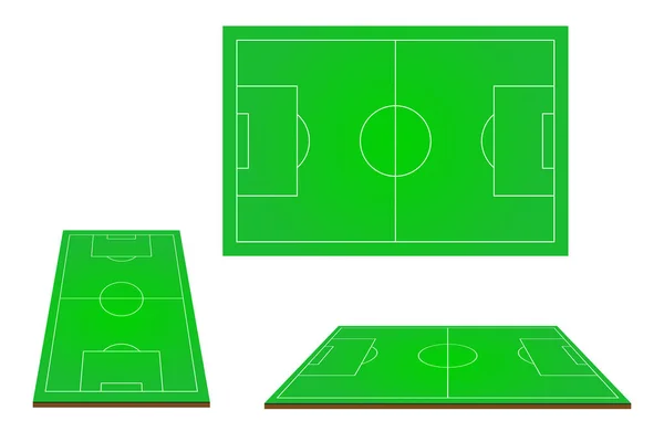 Campo de futebol 3d — Vetor de Stock