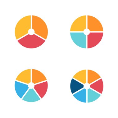 Bilgi çemberi simgesi seti. Düz biçim