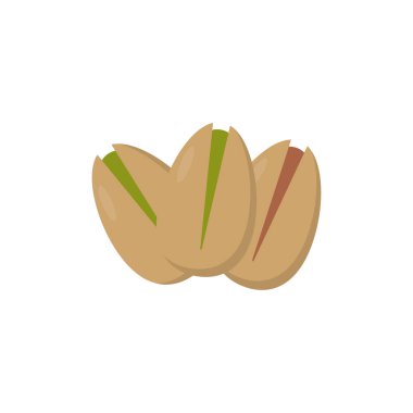 Pistachio ikonu düz stil. Vektör Eps10