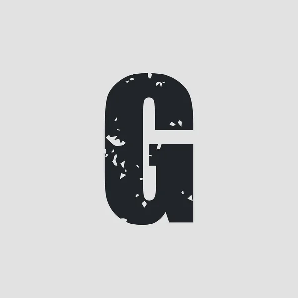 G letter grunge stijl. Vector eps10 — Stockvector