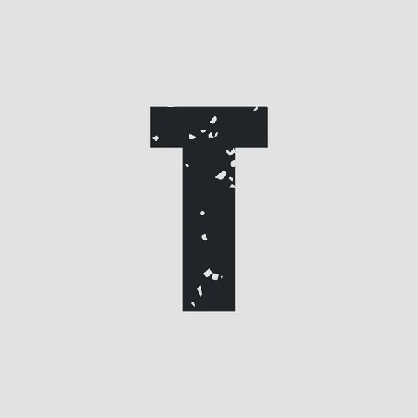 T lettre style grunge. Vecteur eps10 — Image vectorielle