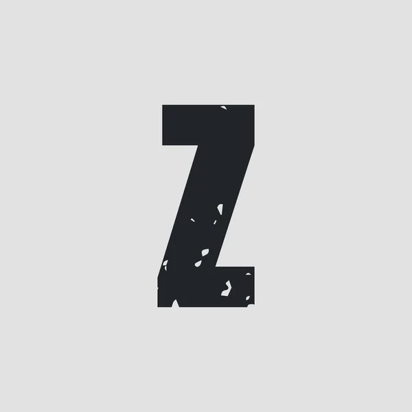 Z文字のグランジスタイル。ベクトルeps10 — ストックベクタ