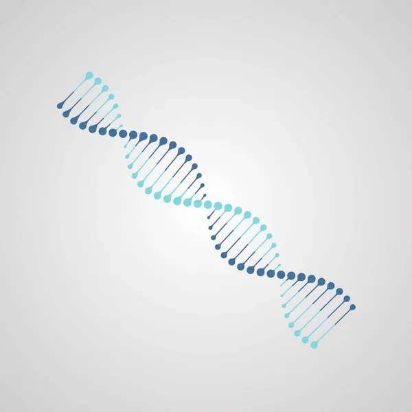 Dna icoon geïsoleerd op grijze achtergrond — Stockvector